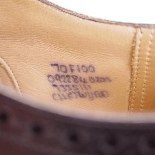 極上★チャーチ 70F/UK7【貴重★100ラスト/CHETWYND/チェットウインド】4都市ロゴ/フルブローグ/カーフ/黒/メンズ/Church's★d699