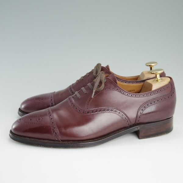 美品★クロケット&ジョーンズ 7E【★ポールスミス別注/CHAIRMAN】366ラスト/セミブローグ/赤茶/メンズ/Paul Smith/Crockett&Jones★d700