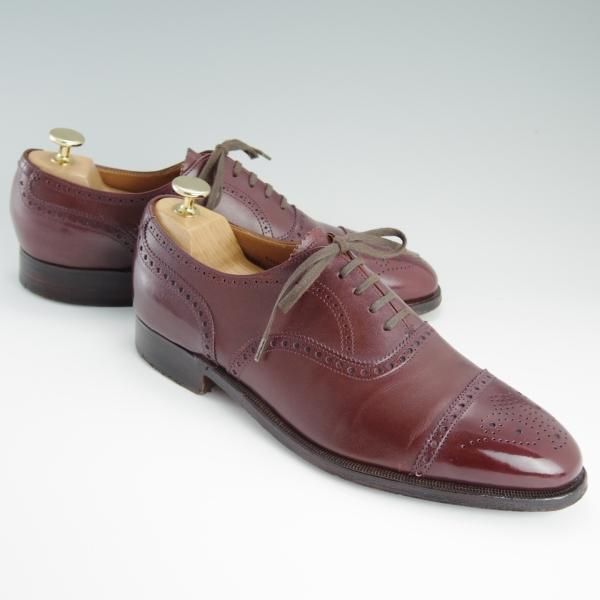 美品★クロケット&ジョーンズ 7E【★ポールスミス別注/CHAIRMAN】366ラスト/セミブローグ/赤茶/メンズ/Paul Smith/Crockett&Jones★d700
