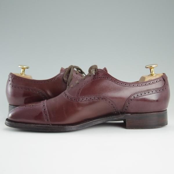美品★クロケット&ジョーンズ 7E【★ポールスミス別注/CHAIRMAN】366ラスト/セミブローグ/赤茶/メンズ/Paul Smith/Crockett&Jones★d700