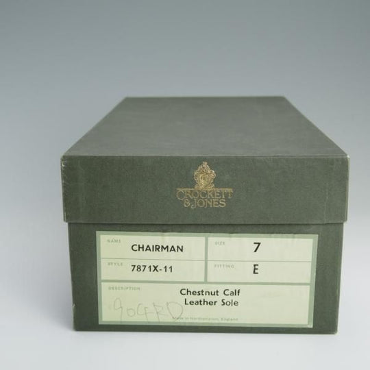 美品★クロケット&ジョーンズ 7E【★ポールスミス別注/CHAIRMAN】366ラスト/セミブローグ/赤茶/メンズ/Paul Smith/Crockett&Jones★d700