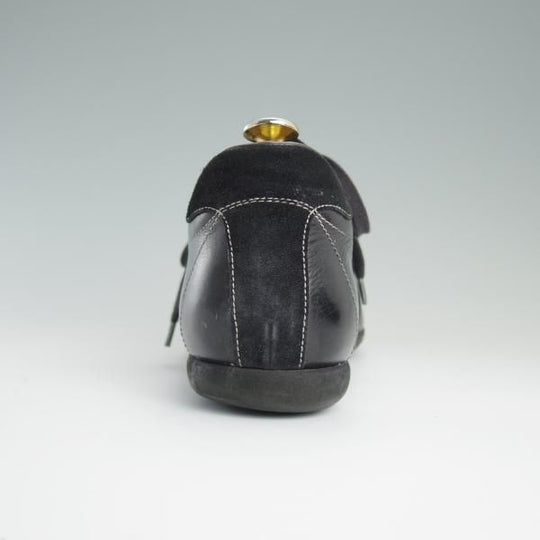 極上★(伊)サントーニ SIZE 6【★スニーカー/スエード×カーフ】黒〜茶/メンズ/シューズ/Santoni★d701