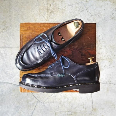 極上★パラブーツ SIZE 6【定番★シャンボード/紺色/District UNITED ARROWS別注】CHAMBORD/Uチップ/リスレザー/メンズ/Paraboot★d702