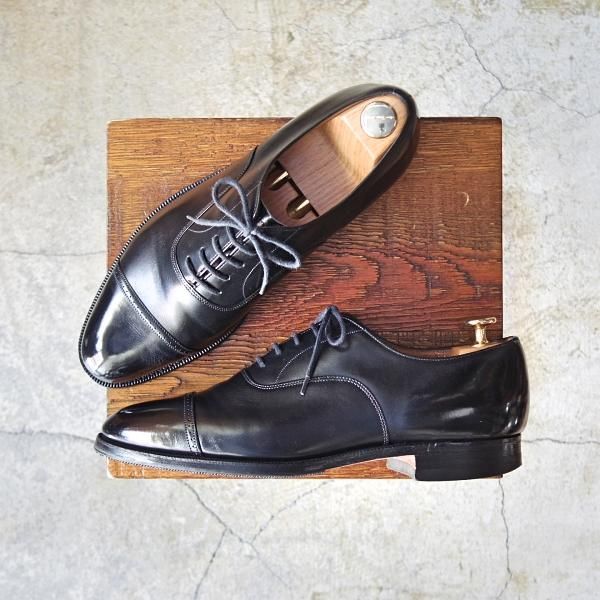 極上★チャーチ 65F/UK6.5【旧チャーチ★LUDGATE/84ラスト/3都市ロゴ】ルゲート/パンチドキャップトゥ/カーフ/黒/メンズ/Church's★d704