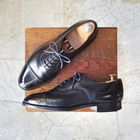 極上★チャーチ 65F/UK6.5【旧チャーチ★LUDGATE/84ラスト/3都市ロゴ】ルゲート/パンチドキャップトゥ/カーフ/黒/メンズ/Church's★d704