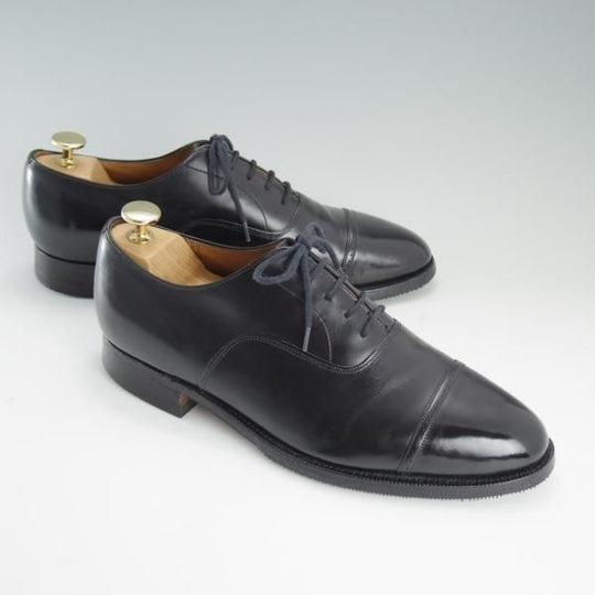 極上★チャーチ 65F/UK6.5【旧チャーチ★LUDGATE/84ラスト/3都市ロゴ】ルゲート/パンチドキャップトゥ/カーフ/黒/メンズ/Church's★d704