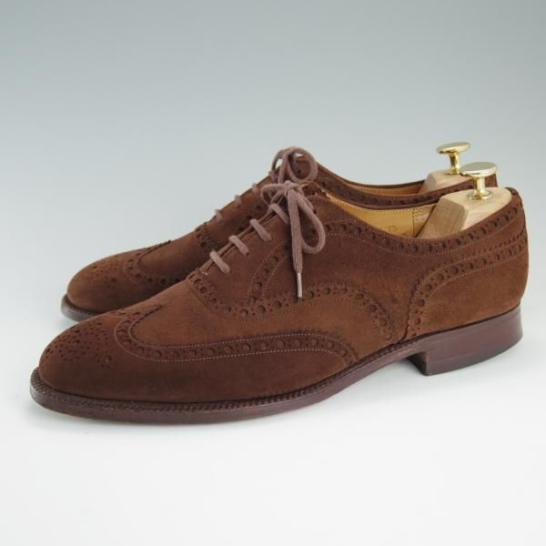 極上★チャーチ 85F/UK8.5【貴重★アンテロープ革/REAL CAPE BUCK/旧チャーチ】BUCK/73ラスト/3都市ロゴ/フルブローグ/Church's★d705