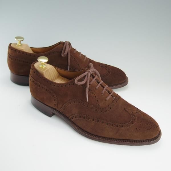 極上★チャーチ 85F/UK8.5【貴重★アンテロープ革/REAL CAPE BUCK/旧チャーチ】BUCK/73ラスト/3都市ロゴ/フルブローグ/Church's★d705