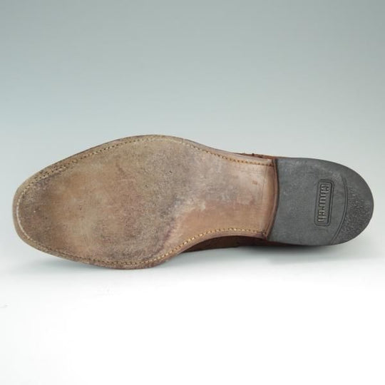 極上★チャーチ 85F/UK8.5【貴重★アンテロープ革/REAL CAPE BUCK/旧チャーチ】BUCK/73ラスト/3都市ロゴ/フルブローグ/Church's★d705