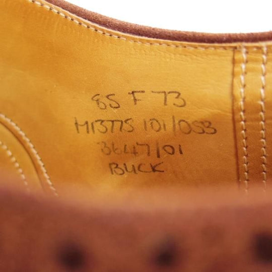 極上★チャーチ 85F/UK8.5【貴重★アンテロープ革/REAL CAPE BUCK/旧チャーチ】BUCK/73ラスト/3都市ロゴ/フルブローグ/Church's★d705