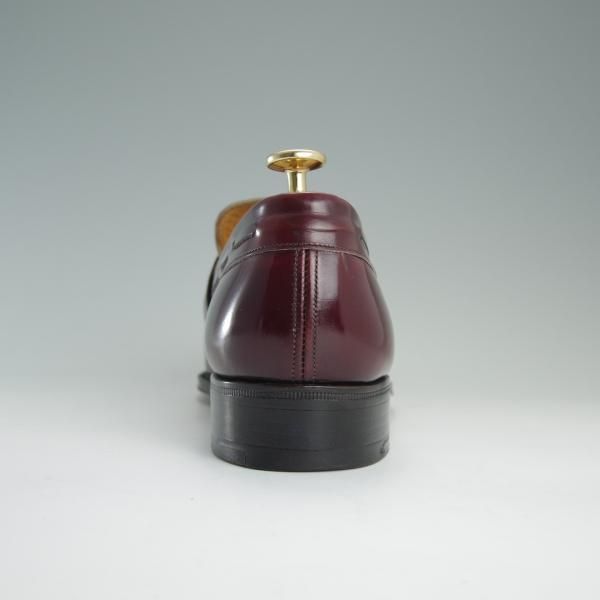 美品★チャーチ UK7.5程度【旧チャーチ★ブックバインダーカーフ/3都市ロゴ】93ラスト/タッセルローファー/赤茶/メンズ/Church's★d706