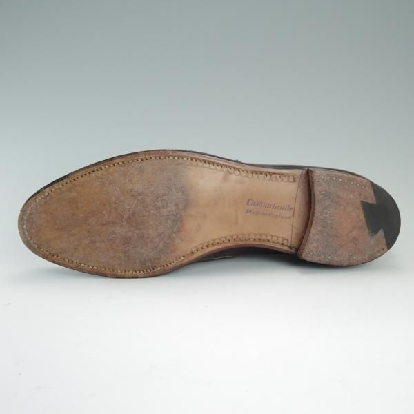 美品★チャーチ UK7.5程度【旧チャーチ★ブックバインダーカーフ/3都市ロゴ】93ラスト/タッセルローファー/赤茶/メンズ/Church's★d706