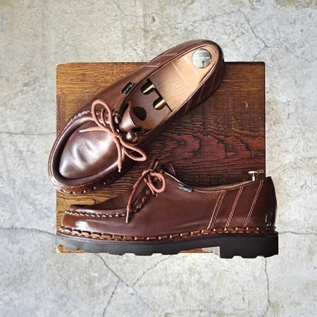 極上★パラブーツ SIZE 39【貴重★MORZINE/モジーン】チロリアンシューズ/リスレザー/マロン/茶/メンズ/Paraboot★d708