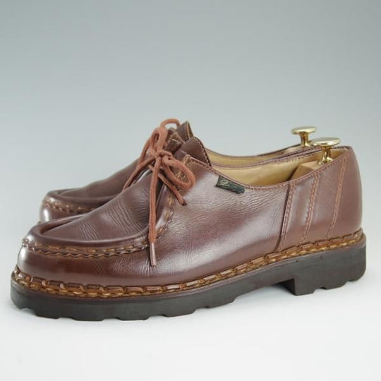 極上★パラブーツ SIZE 39【貴重★MORZINE/モジーン】チロリアンシューズ/リスレザー/マロン/茶/メンズ/Paraboot★d708