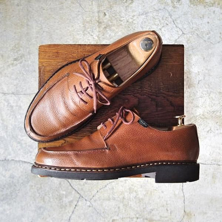 極上★パラブーツ SIZE 7【貴重モデル★グレインレザー/Uチップ】TEXソール/茶/メンズ/シューズ/Paraboot★d712