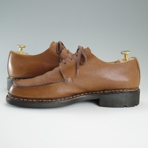 極上★パラブーツ SIZE 7【貴重モデル★グレインレザー/Uチップ】TEXソール/茶/メンズ/シューズ/Paraboot★d712