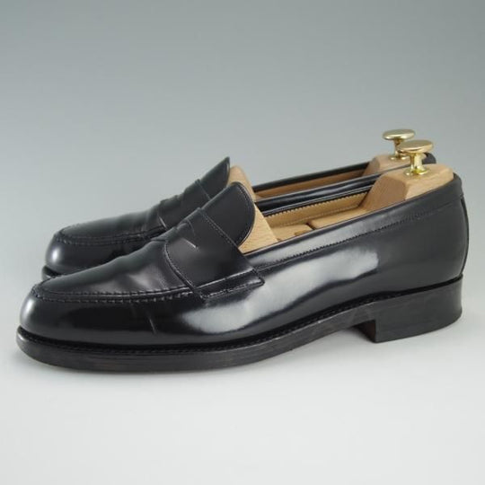 美品★(英)アルフレッドサージェント US8D/UK7.5【★(米)ラルフローレン別注/POLO Ralph Lauren】コインローファー/黒/Alfred Sargent★d715