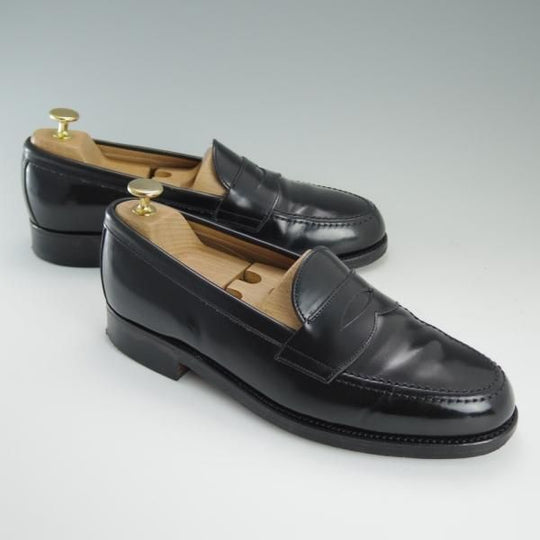 美品★(英)アルフレッドサージェント US8D/UK7.5【★(米)ラルフローレン別注/POLO Ralph Lauren】コインローファー/黒/Alfred Sargent★d715