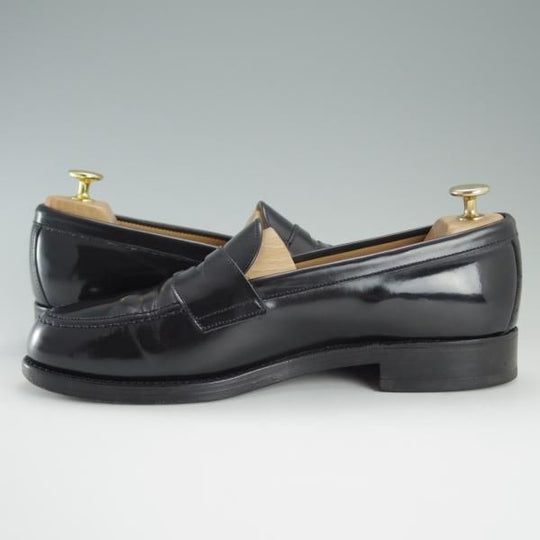 美品★(英)アルフレッドサージェント US8D/UK7.5【★(米)ラルフローレン別注/POLO Ralph Lauren】コインローファー/黒/Alfred Sargent★d715