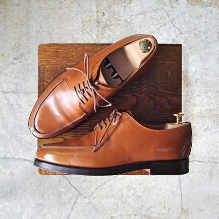 美品★(英)アルフレッドサージェント 6.5E【貴重★C&Jモールトン似寄モデル/SCHOLES】72ラスト/Uチップ/カーフ/茶/Alfred Sargent★d716