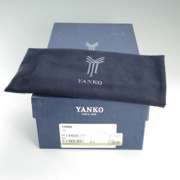 極美品★(スペイン製)YANKO/ヤンコ SIZE 8.5【★グッドイヤーウェルテッド製法/セミブローグ】14468/カーフ/赤茶/メンズ★d717