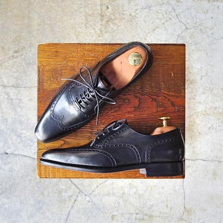 未使用★(スペイン製)ヤンコ(レディース) SIZE 3.5【グッドイヤーウェルテッド製法★ブラインドブローグ】カーフ/黒/YANKO★d726