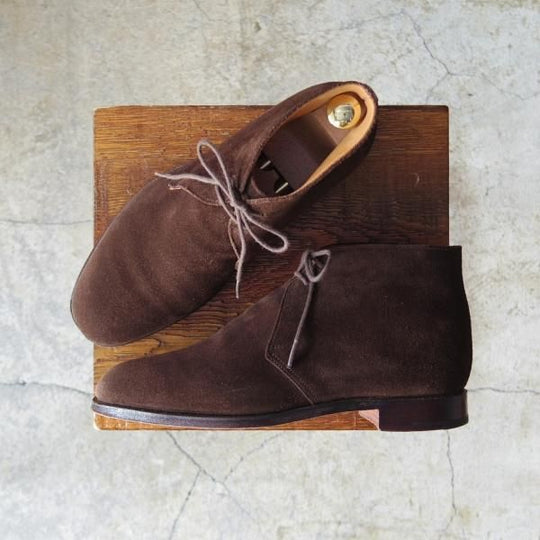極上★クロケット&ジョーンズ 5.5E【名作★チャートシー/CHERTSEY】チャッカブーツ/224ラスト/スエード/メンズ/Crockett&Jones★d734