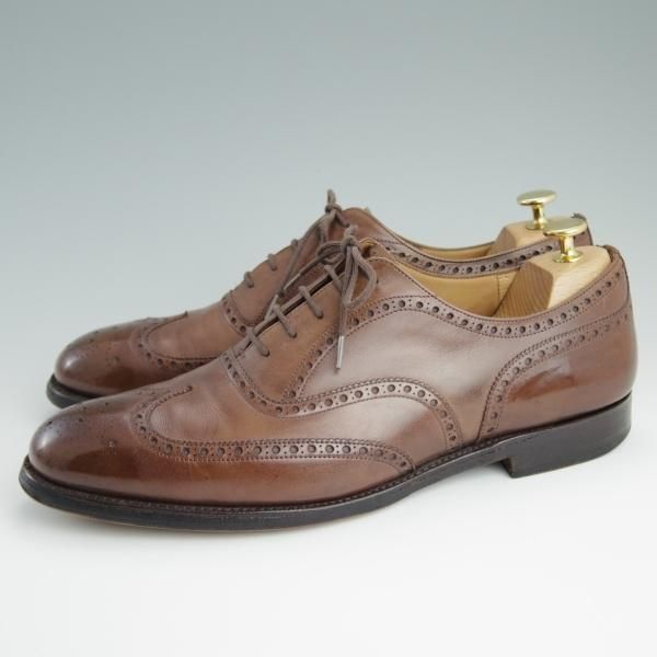 極上★チャーチ 100F/UK10【貴重★100ラスト/CHETWYND/チェットウインド】4都市ロゴ/フルブローグ/カーフ/茶/メンズ/Church's★d737