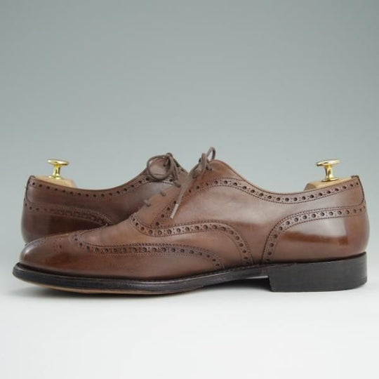 極上★チャーチ 100F/UK10【貴重★100ラスト/CHETWYND/チェットウインド】4都市ロゴ/フルブローグ/カーフ/茶/メンズ/Church's★d737