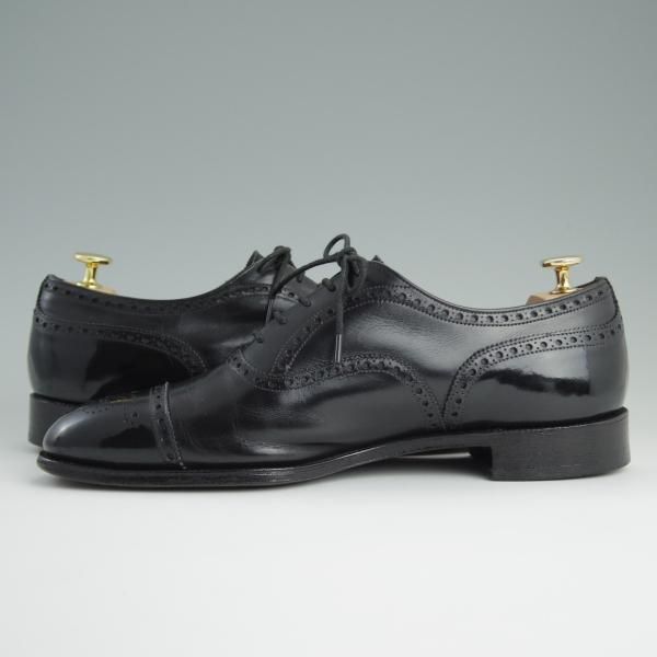 極上★チャーチ 95F/UK9.5【貴重★旧チャーチのディプロマット/DIPLOMAT/73ラスト】3都市/セミブローグ/黒/メンズ/Church's★d738