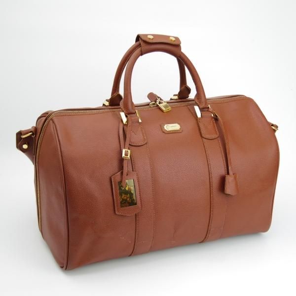 極上★(伊)サルヴァトーレ・フェラガモ/Ferragamo【高額★レザー/ボストンバッグ】メンズ&レディース/ビジネス/バッグ/茶/Salvatore★N5354