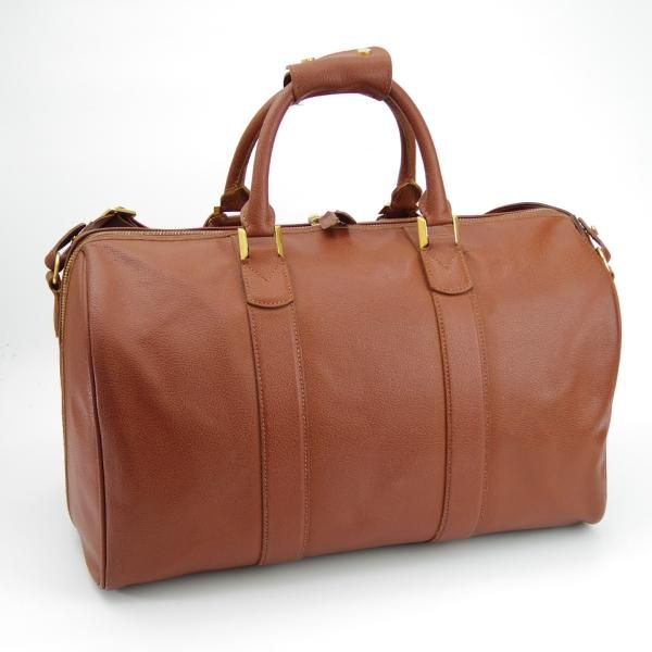 極上★(伊)サルヴァトーレ・フェラガモ/Ferragamo【高額★レザー/ボストンバッグ】メンズ&レディース/ビジネス/バッグ/茶/Salvatore★N5354