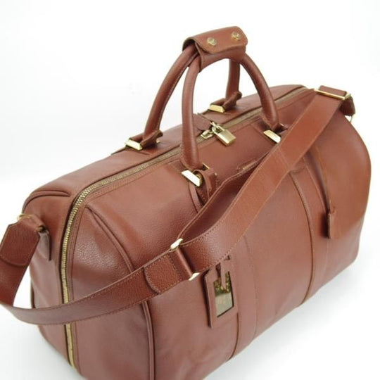 極上★(伊)サルヴァトーレ・フェラガモ/Ferragamo【高額★レザー/ボストンバッグ】メンズ&レディース/ビジネス/バッグ/茶/Salvatore★N5354