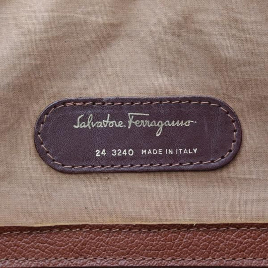極上★(伊)サルヴァトーレ・フェラガモ/Ferragamo【高額★レザー/ボストンバッグ】メンズ&レディース/ビジネス/バッグ/茶/Salvatore★N5354