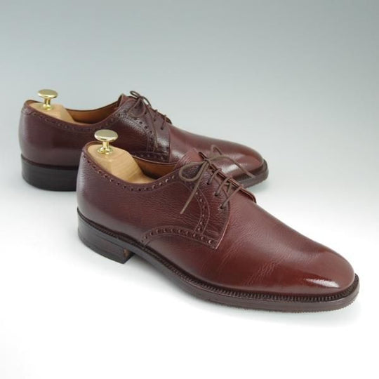 極上★チャーチ 75F/UK7.5【貴重70's★旧チャーチ/2都市ロゴ/Radnor】43ラスト/プレーントゥ/グレインレザー/赤茶/メンズ/Church's★d744