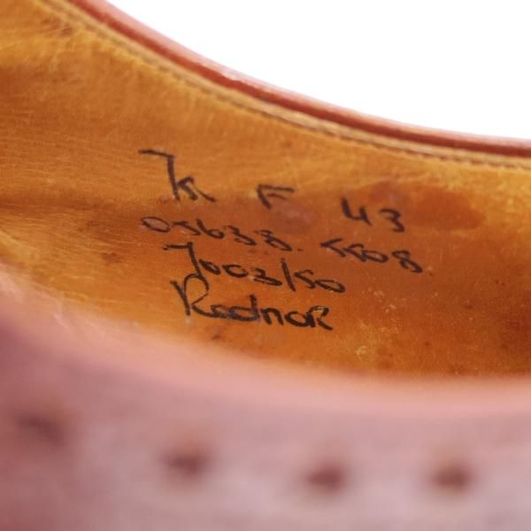 極上★チャーチ 75F/UK7.5【貴重70's★旧チャーチ/2都市ロゴ/Radnor】43ラスト/プレーントゥ/グレインレザー/赤茶/メンズ/Church's★d744
