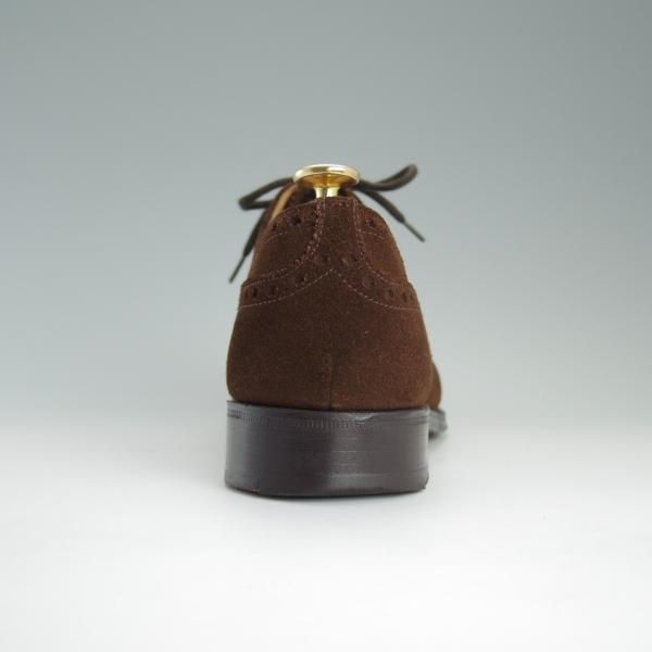 極上★チャーチ 60F/UK6【貴重★100ラスト/DIPLOMAT/ディプロマット】4都市ロゴ/セミブローグ/スエード/濃茶/メンズ/Church's★d745