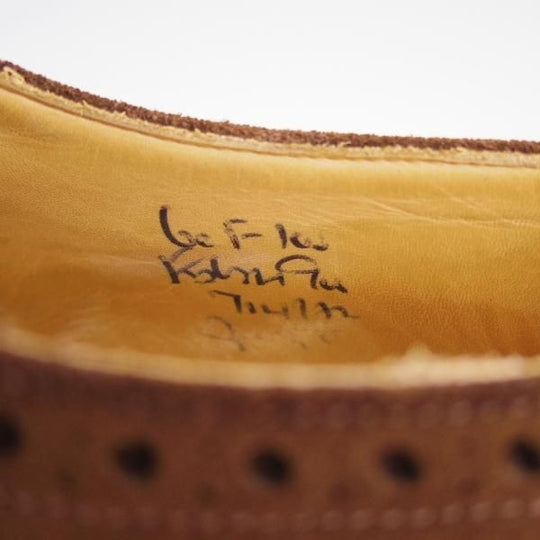 極上★チャーチ 60F/UK6【貴重★100ラスト/DIPLOMAT/ディプロマット】4都市ロゴ/セミブローグ/スエード/濃茶/メンズ/Church's★d745