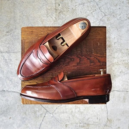 極上★エドワードグリーン 6.5E【貴重★マスターロイド/旧工場製/184ラスト】コインローファー/茶/Lloyd Footwear/EDWARD GREEN★d746