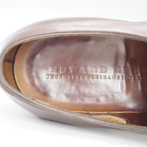 美品★エドワードグリーン UK6.5程度/7.5C【定価￥171,720-★アスキス/Asquith/82ラスト】セミブローグ/カーフ/濃茶/EDWARD GREEN★d747