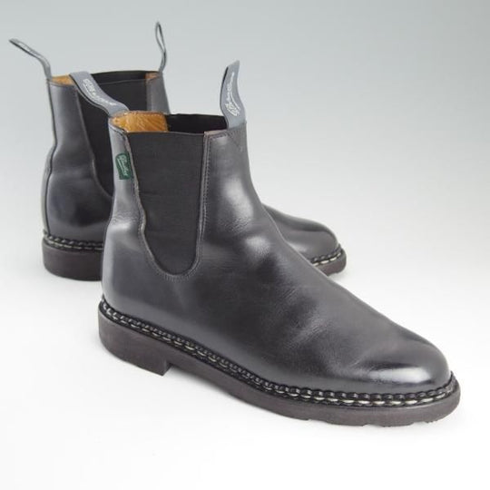 極上★パラブーツ SIZE 6【貴重★サイドゴアブーツ/MANEGE】グリフソール/リスレザー/黒/NOIR/メンズ/Paraboot★d749