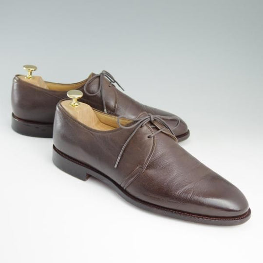 美品★Oriental/オリエンタル SIZE 7.5【貴重★鹿革/ワールドフットウェアギャラリー取扱】CALMAN/1220ラスト/Vフロント/茶/メンズ★d755