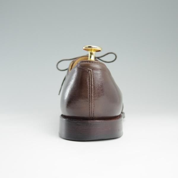 美品★Oriental/オリエンタル SIZE 7.5【貴重★鹿革/ワールドフットウェアギャラリー取扱】CALMAN/1220ラスト/Vフロント/茶/メンズ★d755