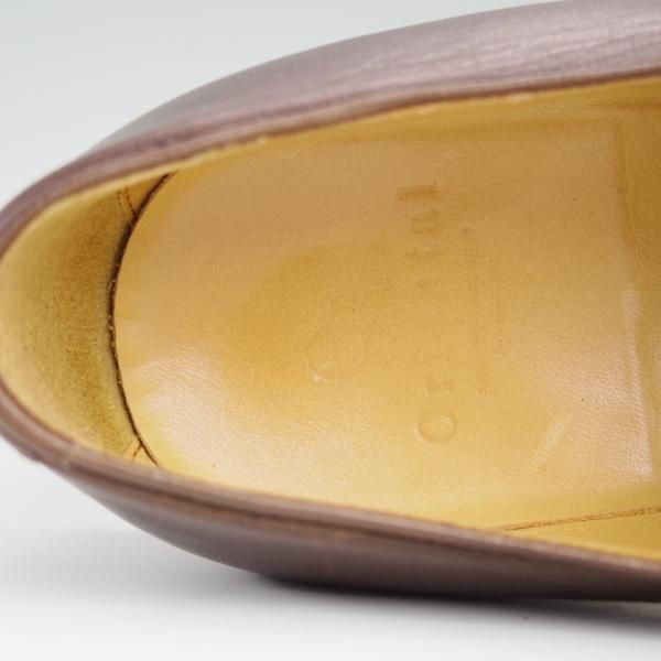 美品★Oriental/オリエンタル SIZE 7.5【貴重★鹿革/ワールドフットウェアギャラリー取扱】CALMAN/1220ラスト/Vフロント/茶/メンズ★d755