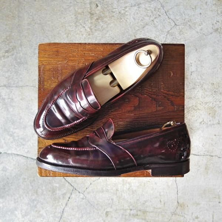 ★(伊)シルヴァノ・ラッタンジ SIZE 5.5【貴重★サンモトヤマ別注/コインローファー】赤茶/メンズ/Silvano Lattanzi★d756