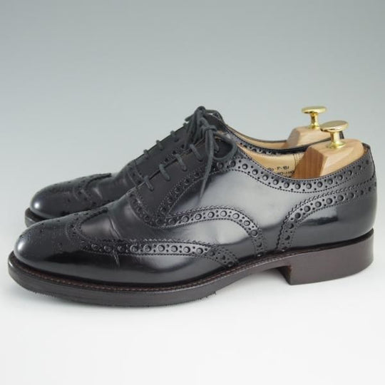 極上★チャーチ 80F/UK8【定価￥95,040-★BURWOOD/バーウッド】81ラスト/ポリッシュドバインダーカーフ/黒/メンズ/Church's★d759