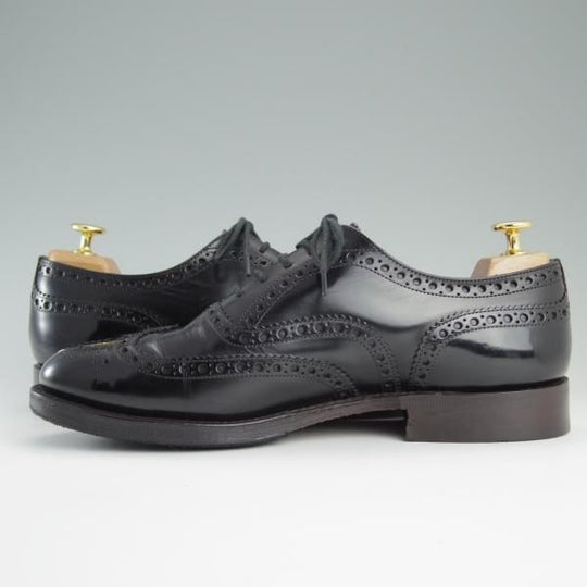 極上★チャーチ 80F/UK8【定価￥95,040-★BURWOOD/バーウッド】81ラスト/ポリッシュドバインダーカーフ/黒/メンズ/Church's★d759