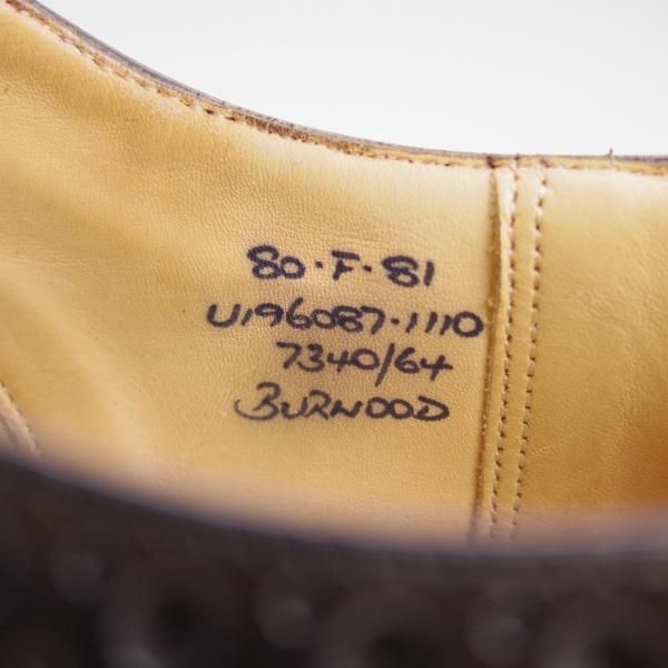 極上★チャーチ 80F/UK8【定価￥95,040-★BURWOOD/バーウッド】81ラスト/ポリッシュドバインダーカーフ/黒/メンズ/Church's★d759
