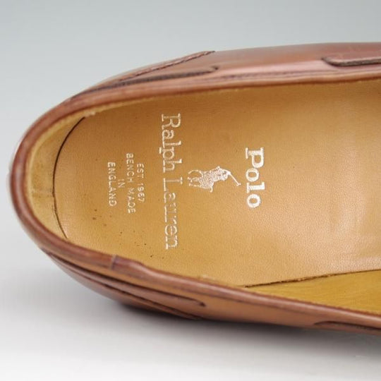 極上★クロケット&ジョーンズ UK10.5/US11D【貴重★茶/コードバン/ラルフローレン別注】タッセルローファー/メンズ/Crockett&Jones★d760