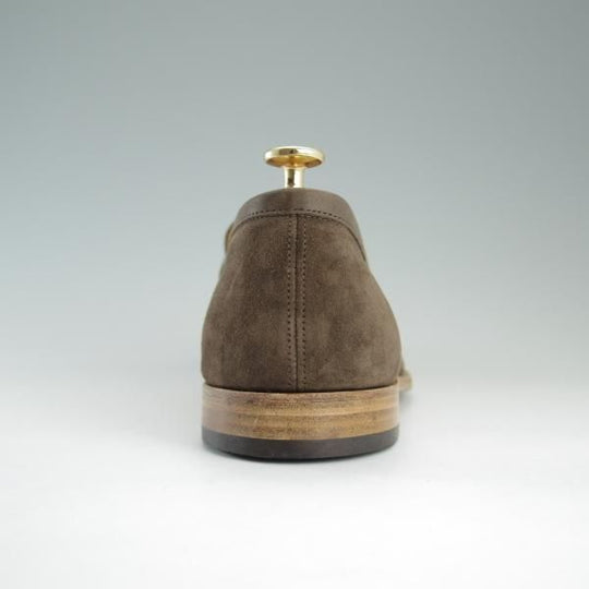 新品★ジョンロブ 9E【貴重★コンビ仕様/KIPLING/4596ラスト】コインローファー/カーフ×スエード/茶/メンズ/JOHN LOBB★d766